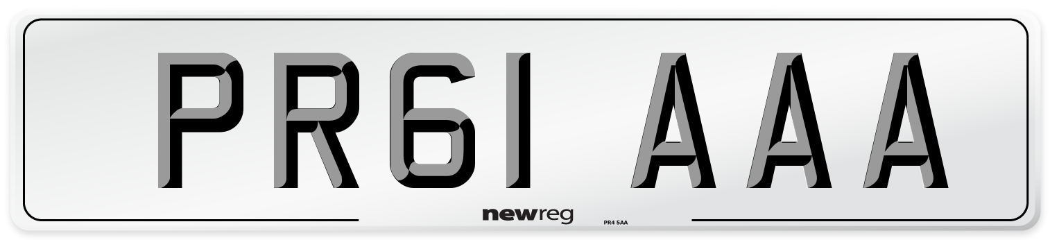 PR61 AAA Number Plate from New Reg